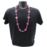 38" Acrylic Pink Daisy Bead Necklace (Each)