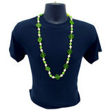 38" Acrylic Green Shamrock Bead Necklace (Each)