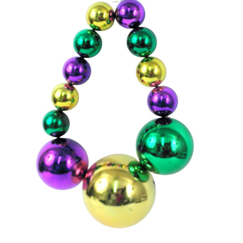 48" 80/150/200mm Purple, Green and Gold Balls Necklace (Each)