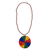 33" 7mm Red Spinner Party Bead (Each)