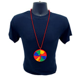 33" 7mm Red Spinner Party Bead (Each)
