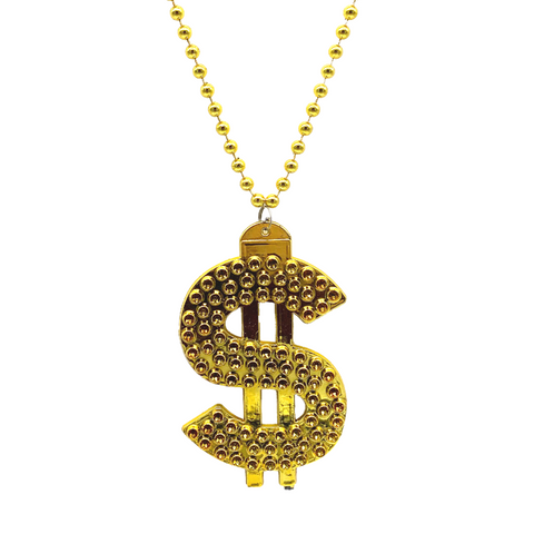 36" 7mm Gold with 5" Jumbo Dollar Sign (Each)