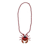 40" Red Crab Bobble Medallion on 10mm Red Beads (Each)