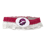 Hot Pink Garters with White Lace (Dozen)