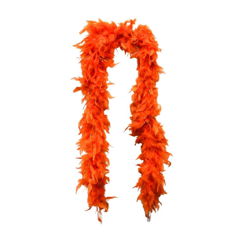 6' Orange Boa with Gold Tinsel (Each)