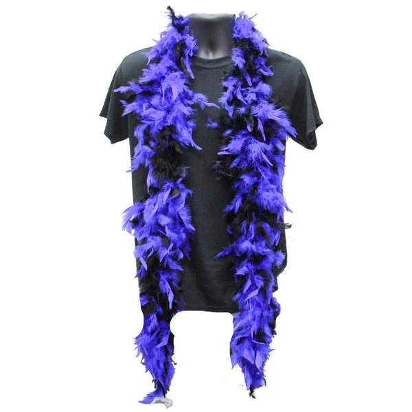 Midwest Design - Purple Green Yellow Mardi Gras Colors 45 Gm 6 ft Chandelle Feather Boa