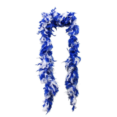 6' Royal Blue and White Boa (Each)