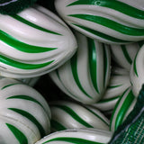 7" Green and White Spiral Foam Football (Sack of 40)