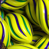 7" Purple, Green, and Yellow Spiral Foam Football (Sack of 40)
