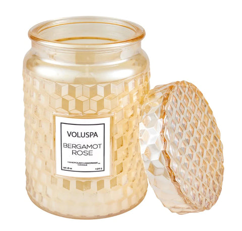 Bergamot Rose 18oz Large Jar Candle (Each)