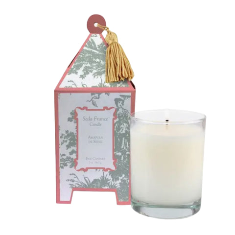 Amapola de Seine Classic Toile Pagoda Box Candle (Each)