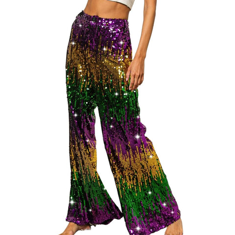 Mardi Gras Sequin Wide Leg Pants (Each)