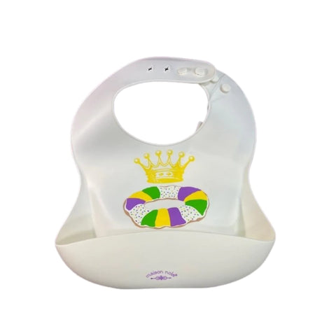 Mardi Gras King Cake Silicone Bib (Each)