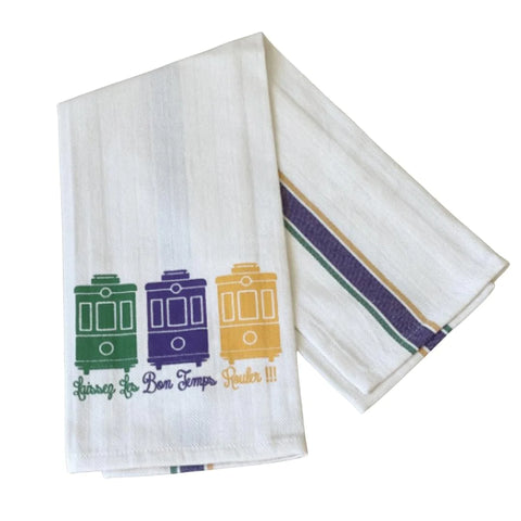 Mardi Gras Streetcar Hand Towel (Each)