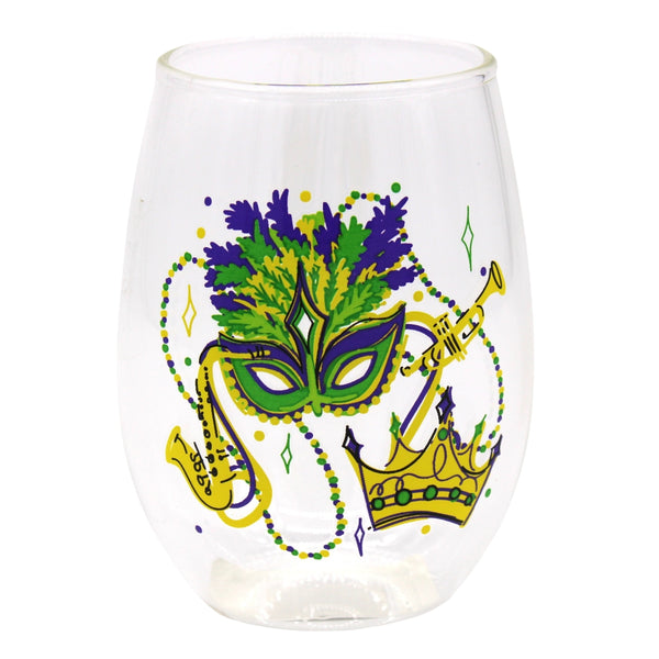 Incanto Mardi Gras Wine Glass - Assorted Colors (Each) – Mardi Gras Spot