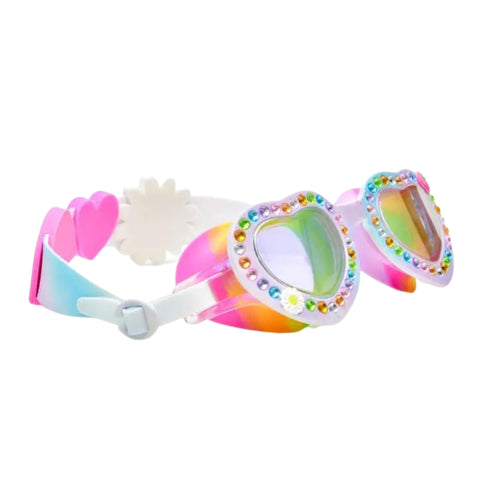 Rainbow and Daisy Heart Shaped Kids Swim Goggles (Each)