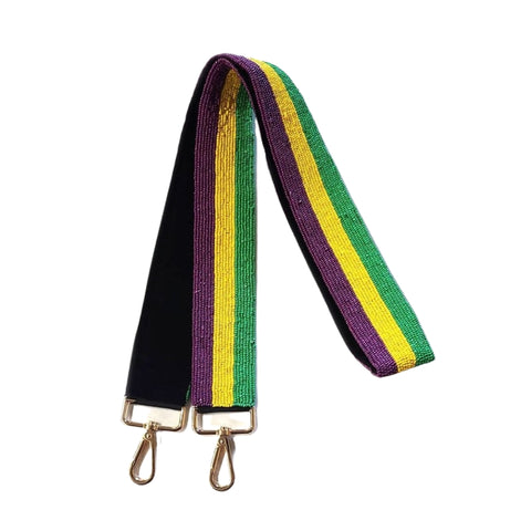 Mardi Gras Vertical Stripe Bag Strap (Each)