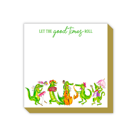 Mardi Gras Gators Luxe Notepad (Each)