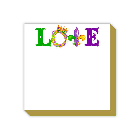 Mardi Gras LOVE Luxe Notepad (Each)