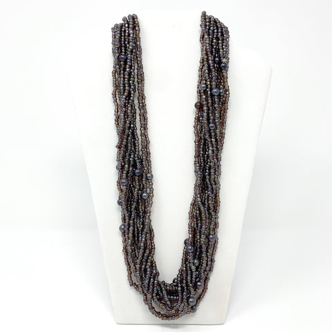 27" Light Purple Glass Bead Necklace (Dozen)