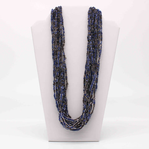 27" Multi Color Glass Bead Necklace (Dozen)