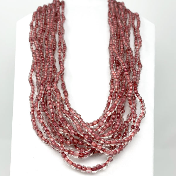 27 Red Glass Bead Necklace (Dozen) – Mardi Gras Spot