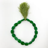 7" Green Single Stranded Glass Bead Bracelet (Dozen)