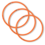22" Orange Glow Necklace (Tube/50 Pieces)