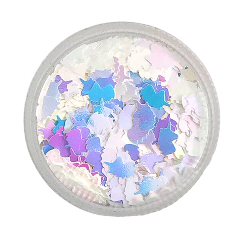 1oz Glitter - Iridescent White Unicorn 5mm (Each)