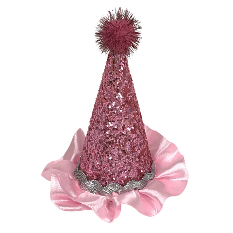 Pink Party Hat - Clip-On (Each)