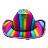 LED Rainbow Cowboy Hat (Each)