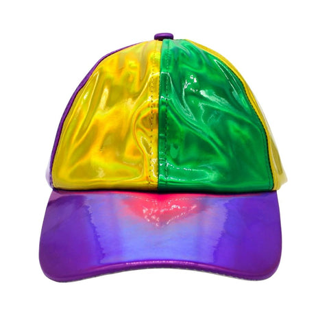 Mardi Gras Iridescent Baseball Cap (Each)