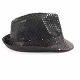 Black LED Fedora with 14 White Lights (Each)