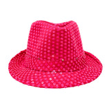Neon Pink LED Fedora with 14 White Lights (Each)
