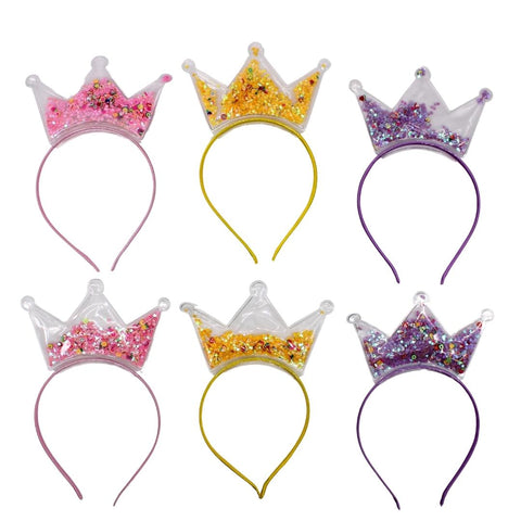 Crown Headband - Assorted Colors (Pack of 6)