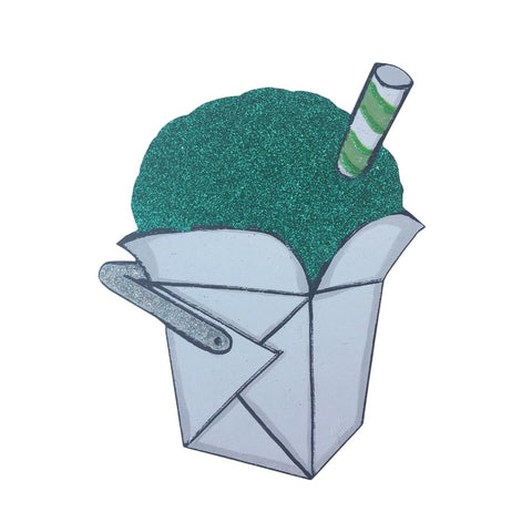 Snowball - Green Wooden Ornament (Each)