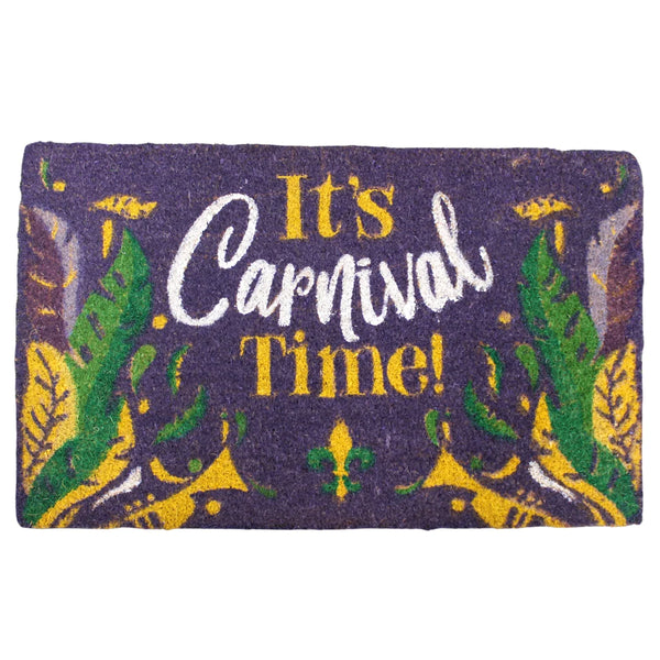 mardi gras coir doormat