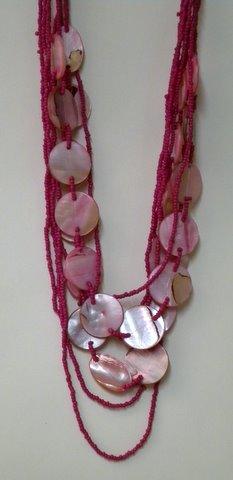 26" Hot Pink Beaded Necklace (Pack of 6)