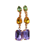 Mardi Gras 'Gem' Stone Earrings (Pair)