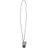 32" 7.5mm Metallic Silver Bead with LED Clear Shot Glass - Red, Green and Blue Lights (Each)
