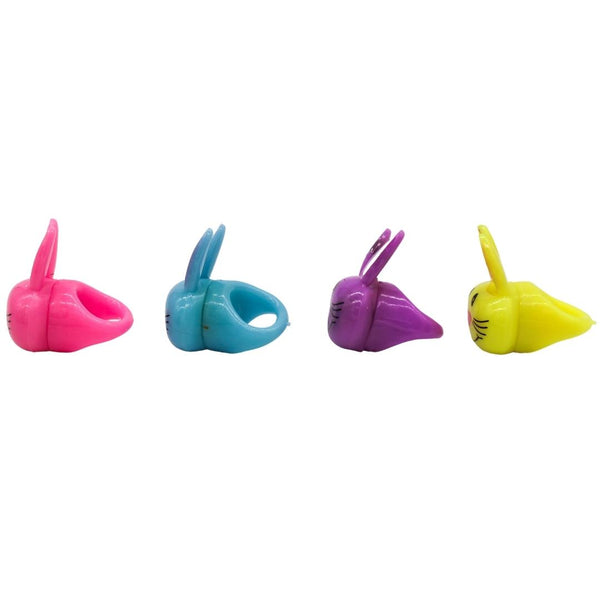 LED Jelly Rubber Bunny Rabbit Ring (Pack of 6) – Mardi Gras Spot