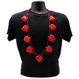 LED Jumbo Red Heart Necklace with 9 Hearts (Each)