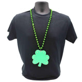 LED Large Shamrock on Green Beads (Each)