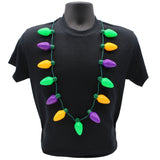 LED Mardi Gras Light Up Bulb Necklace with 13 Bulbs (Each)