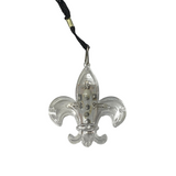 LED Fleur de Lis with Purple, Green and Yellow Lights on Lanyard (Each)