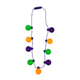 LED Purple, Green and Yellow Light Bulb Necklace with 9 Balls (Each)