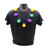 LED Purple, Green and Yellow Light Bulb Necklace with 9 Balls (Each)