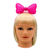 LED Bow with Stars Head Bopper - Hot Pink (Each)