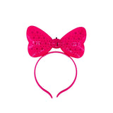 LED Bow with Stars Head Bopper - Hot Pink (Each)