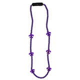 LED Purple Fleur de Lis Necklace (Each)